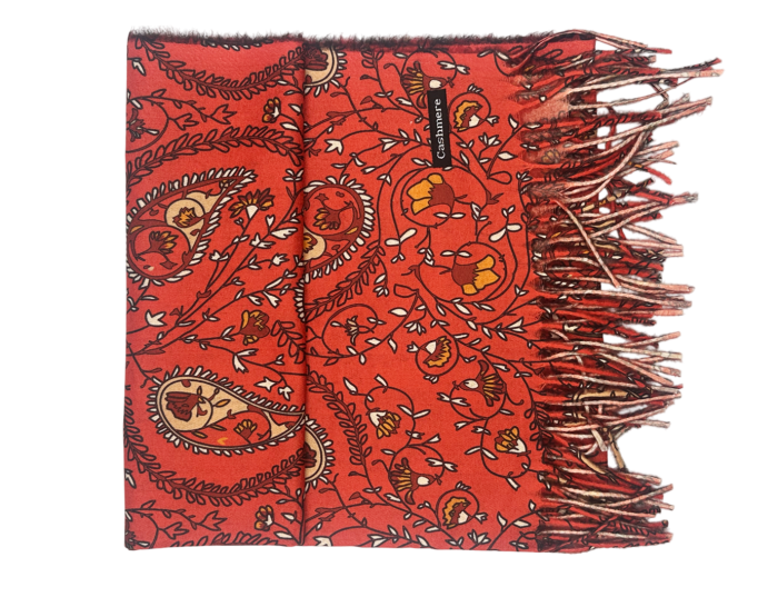 Esarfa Cashmere DELILAH, Portocaliu, 70x180cm [1]