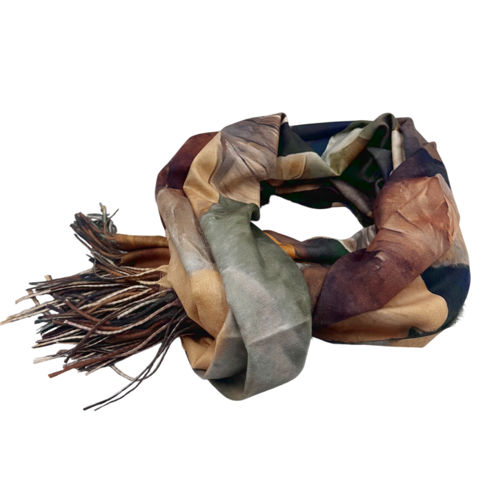 Esarfa Dama 70x180 cm cu Imprimeu Floral Maro [5]