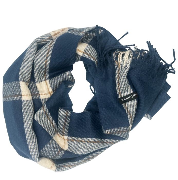 Esarfa Cashmere LICIA, Bleumarin, 60x185cm [2]