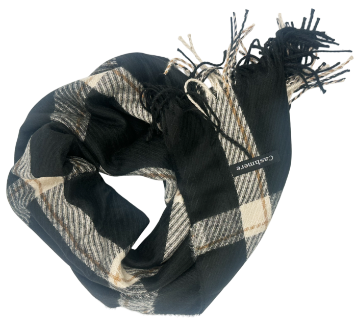 Esarfa Cashmere LICIA, Negru, 60x185cm [2]