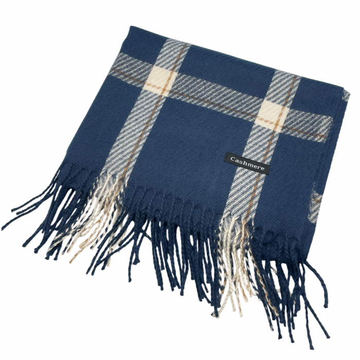 Esarfa Cashmere LICIA, Bleumarin, 60x185cm [4]