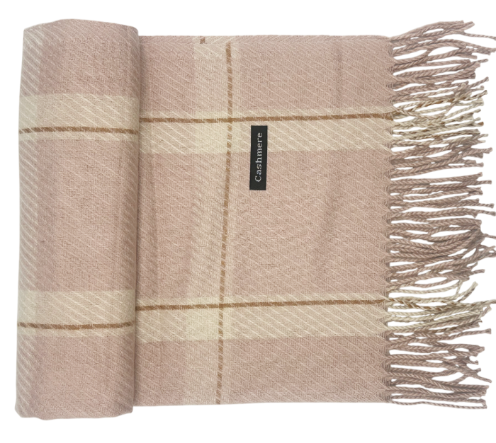 Esarfa Cashmere LICIA, Roz prafuit, 60x185cm [1]