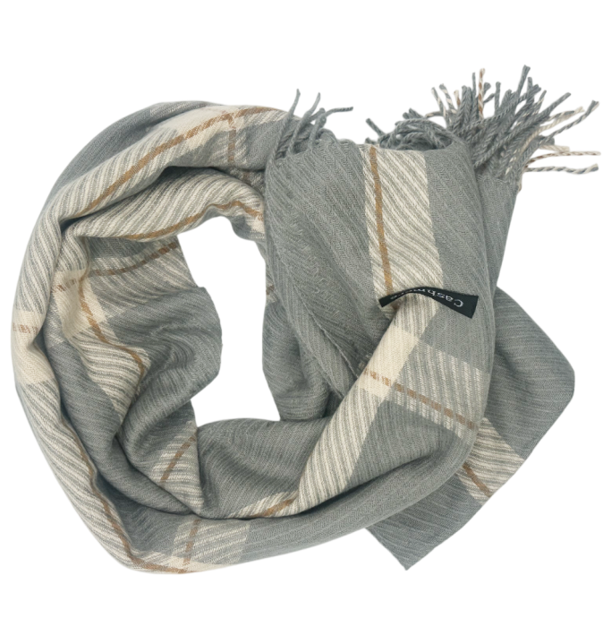 Esarfa Cashmere LICIA, Gri deschis, 60x185cm [2]