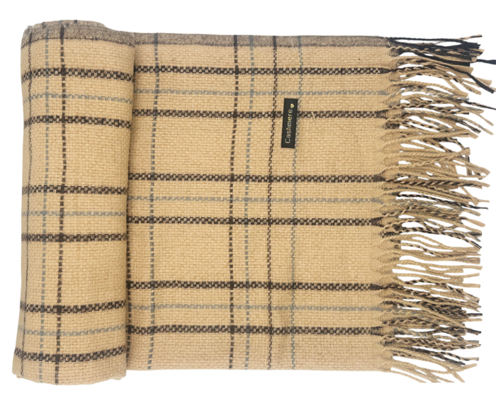 Esarfa Cashmere RENATA, Maro deschis, 60x185cm [1]