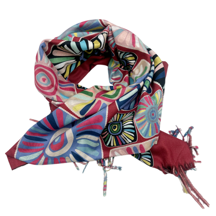 Esarfa Cashmere MYSTIC, Rosu inchis, 70x180cm [1]