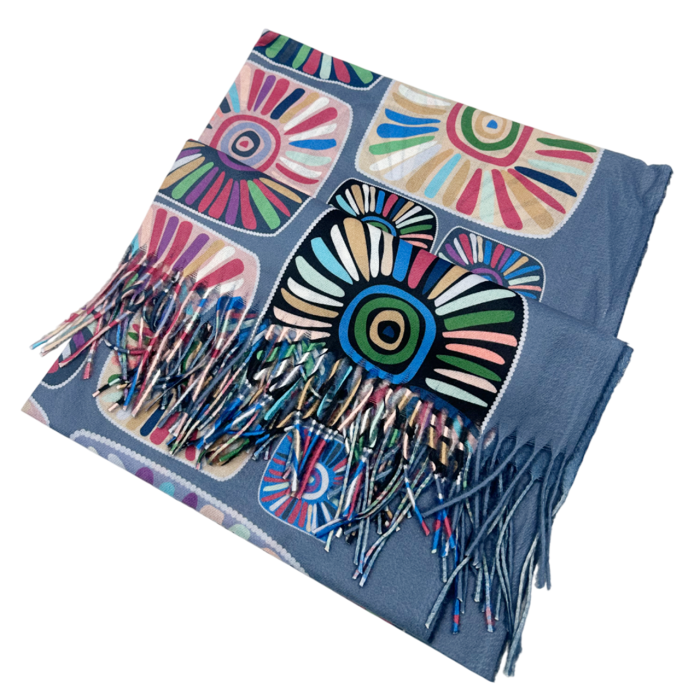 Esarfa Cashmere MYSTIC, Albastru, 70x180cm [2]