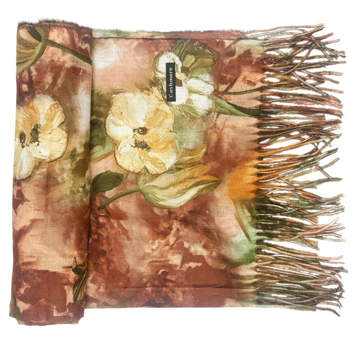 Esarfa cu 2 fete Cashmere BRIGITTE, Verde [1]