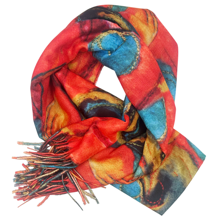 Esarfa Cashmere CAMERON, Portocaliu, 70x180cm [2]