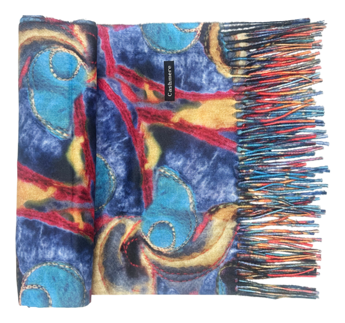 Esarfa Cashmere CAMERON, Albastru, 70x180cm [1]