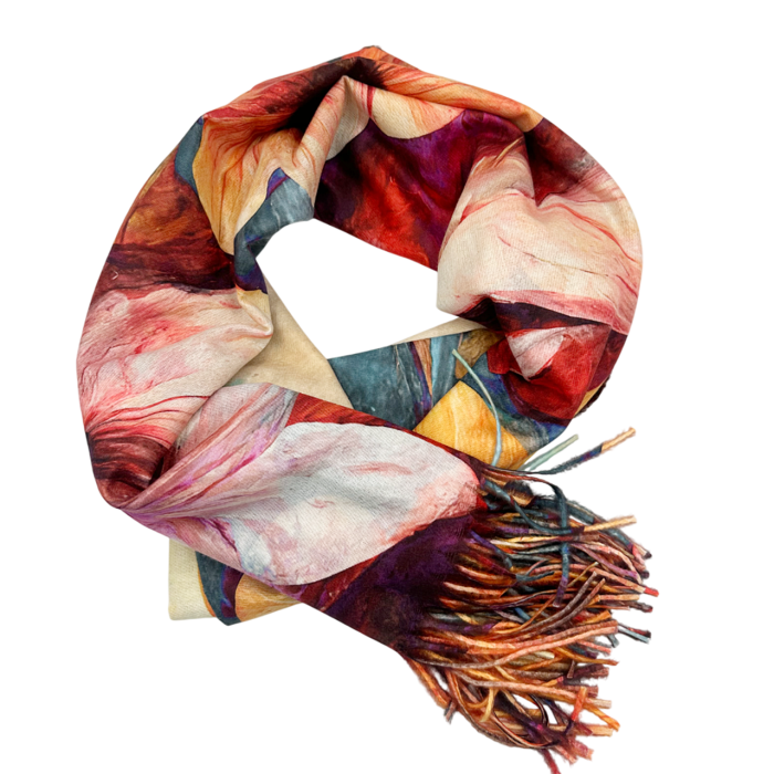 Esarfa cu 2 fete Cashmere CAROLINE,Albastru [4]