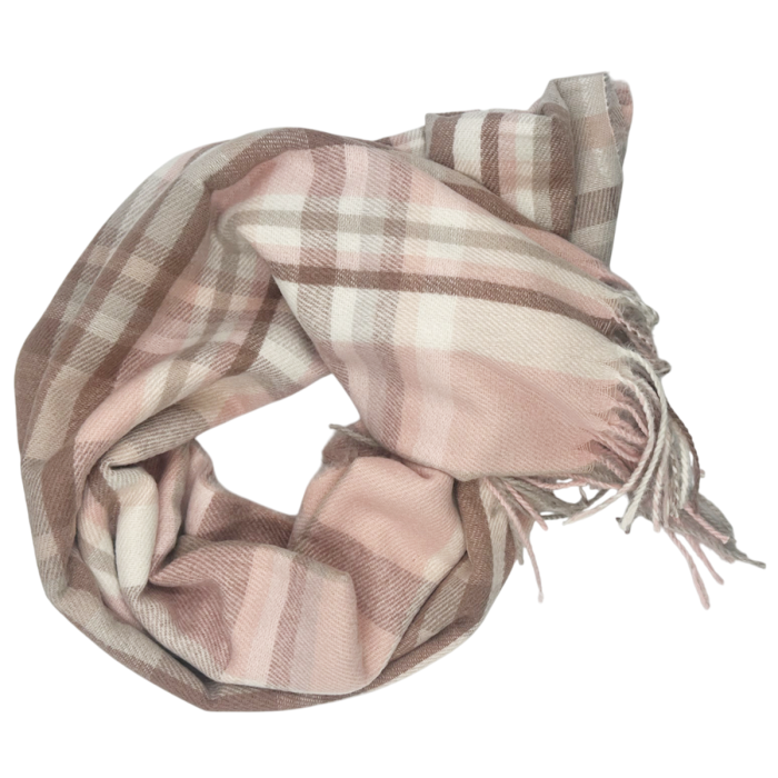 Esarfa Cashmere FEDERICA, Bej/ Roz, 60x185cm [2]