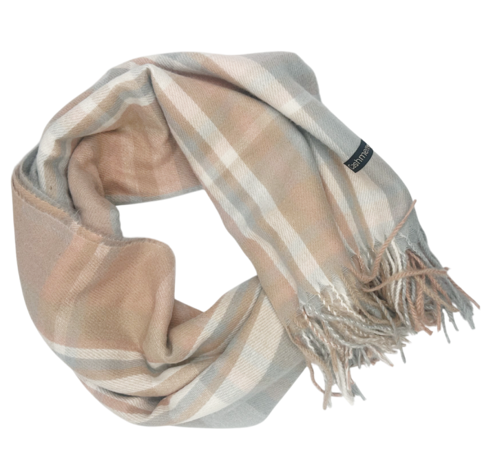 Esarfa Cashmere FEDERICA, Gri/ Roz maroniu, 60x185cm [2]