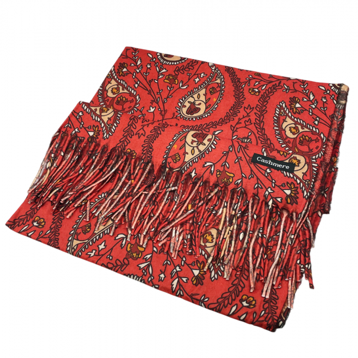Esarfa Cashmere DELILAH, Portocaliu, 70x180cm [3]