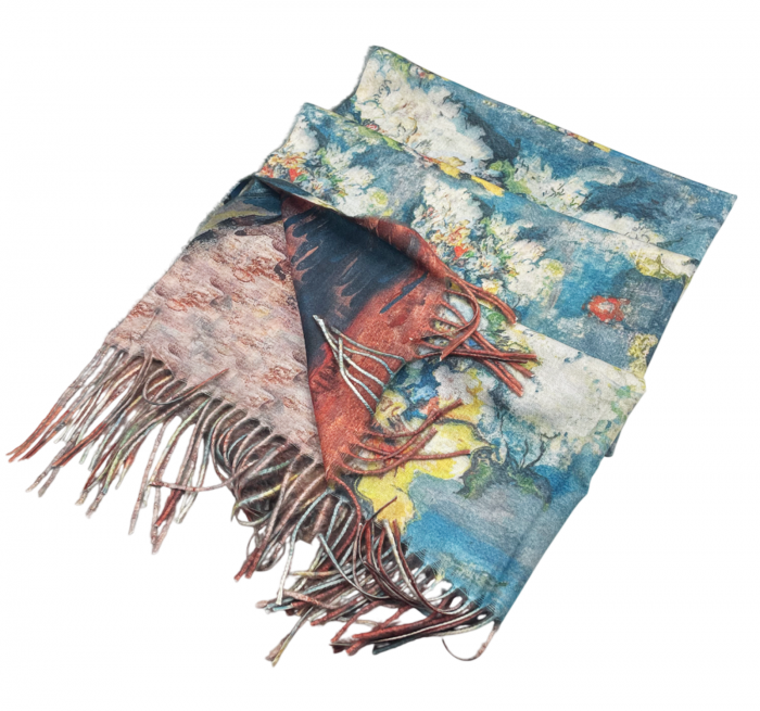 Esarfa cu 2 fete Cashmere LIGHT, Albastru [2]
