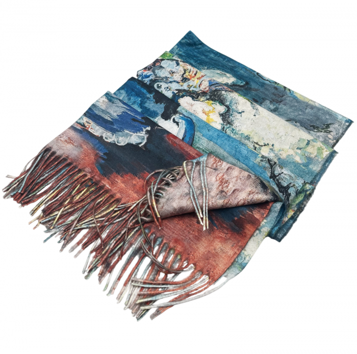 Esarfa cu 2 fete Cashmere LIGHT, Albastru [3]