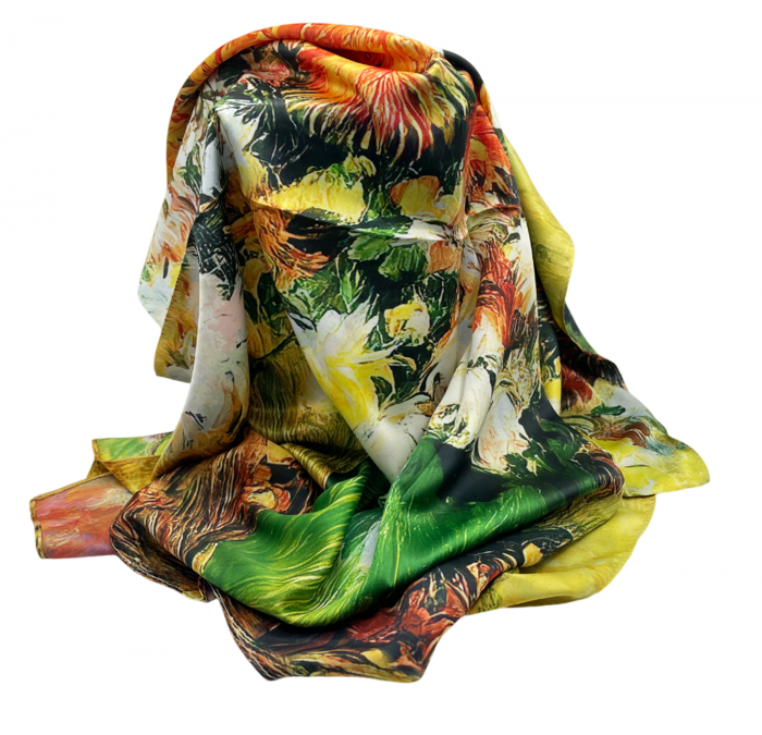 Esarfa cu 2 fete - matase DENISE, 70x70cm [4]