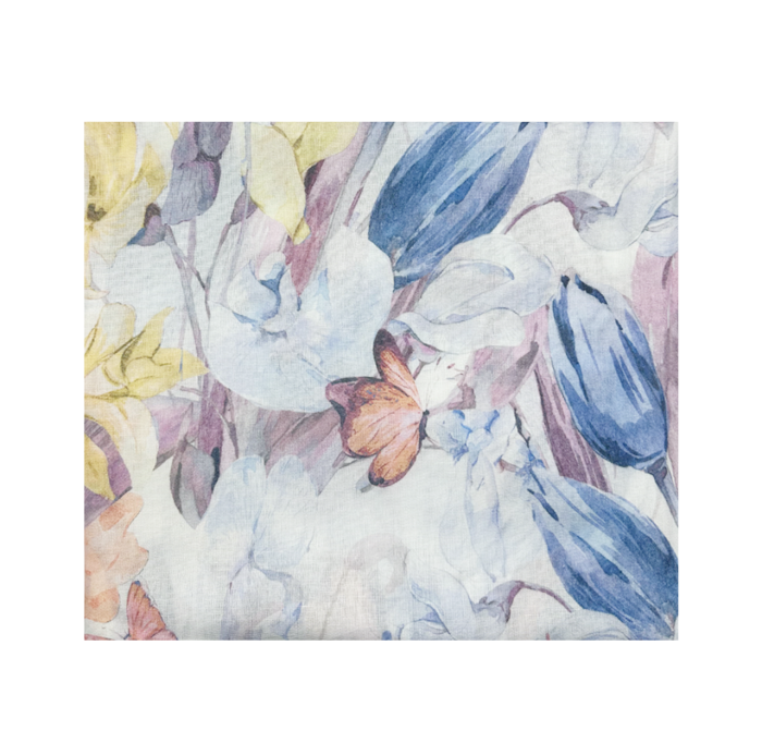 Esarfa cu flori CALISTA, Albastru, 70x170cm [4]