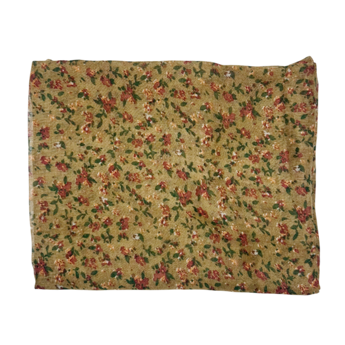 Esarfa cu flori LUCILLE, Maro, 70x180cm [2]