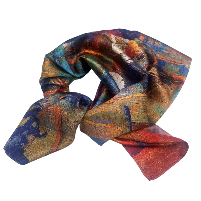 Esarfa dama ADELAIDE, Cu 2 fete, 70x70cm [4]