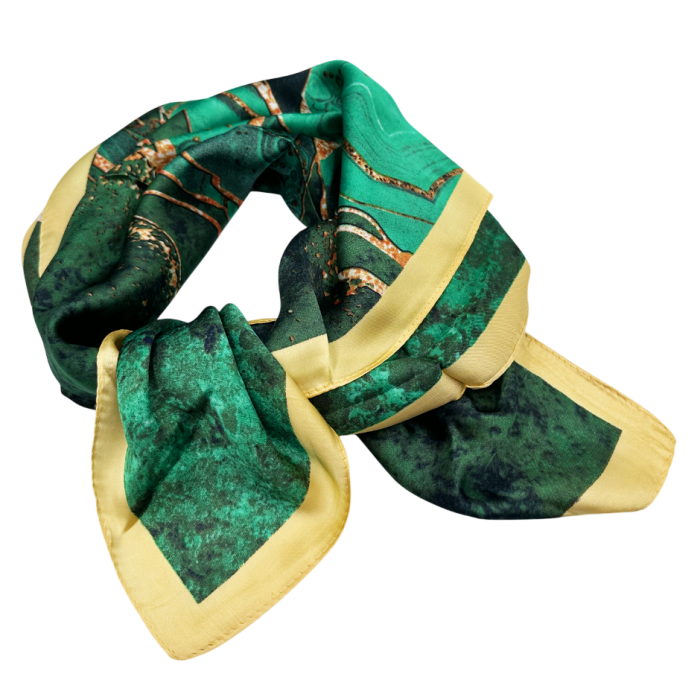 Esarfa dama ALEXIS verde cu pictura abstracta [2]