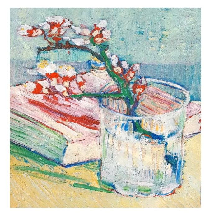 Esarfa dama BALLERINA, Cu 2 fete, 70x70cm [2]