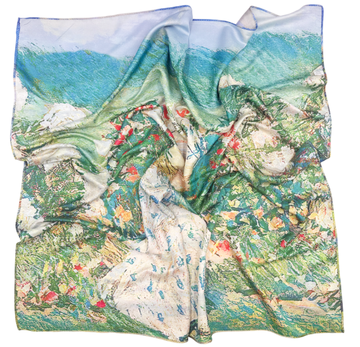 Esarfa dama DENISE, Cu 2 fete, 70x70cm [3]