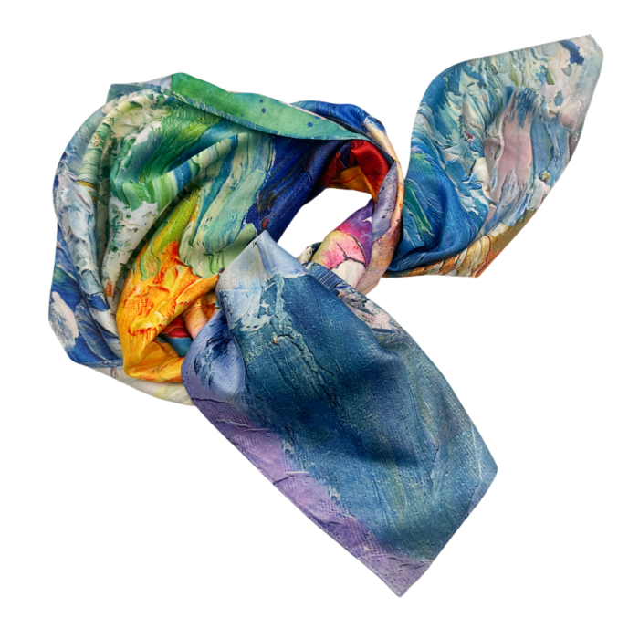 Esarfa dama GIULIA, Cu 2 fete, 70x70cm [4]