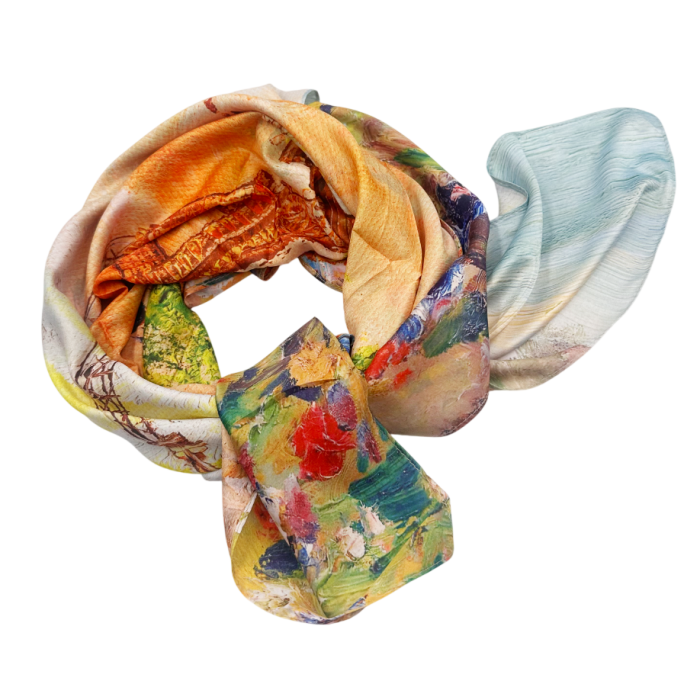 Esarfa dama BERNADETTE, Cu 2 fete, 70x70cm [2]