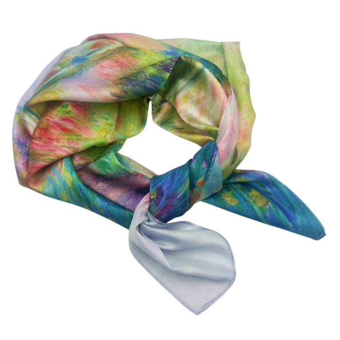 Esarfa dama LARA cu pictura, 70x70cm [2]