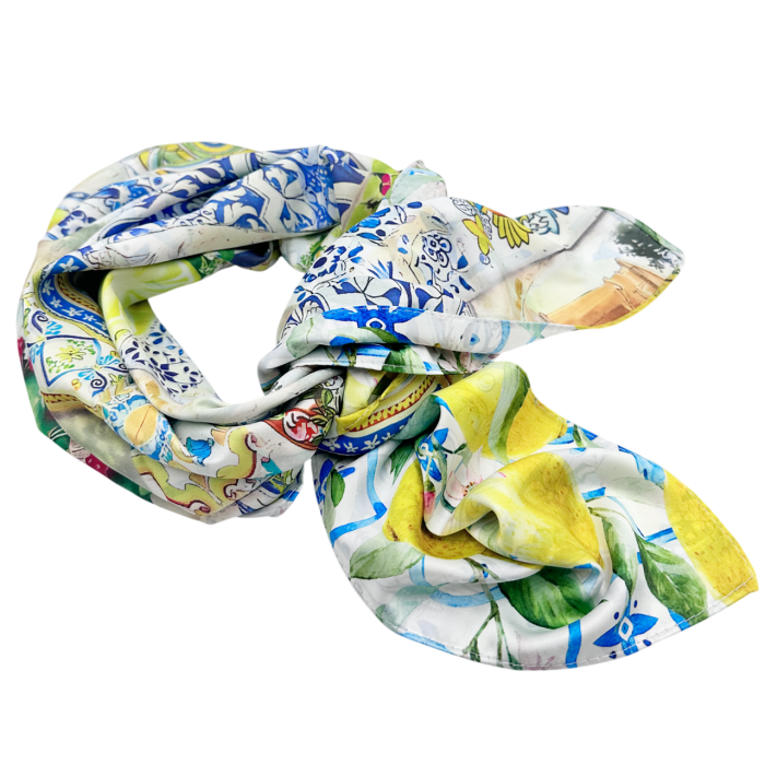 Esarfa dama cu cactus si lamai LIMONE AMALFI - Fina si Eleganta [3]