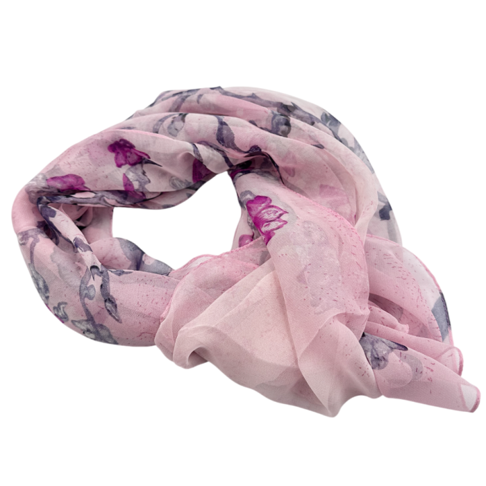 Esarfa Dama, roz cu Aspect Matasos [2]