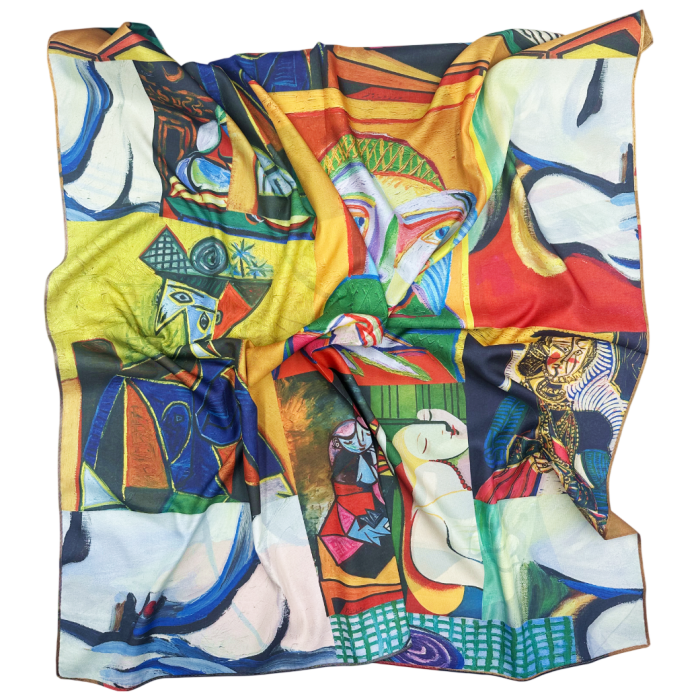 Esarfa dama LUCIA, Cu 2 fete - desen abstract [3]