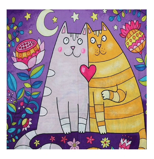 Esarfa dama MILDRED cu irisi si pisica [6]