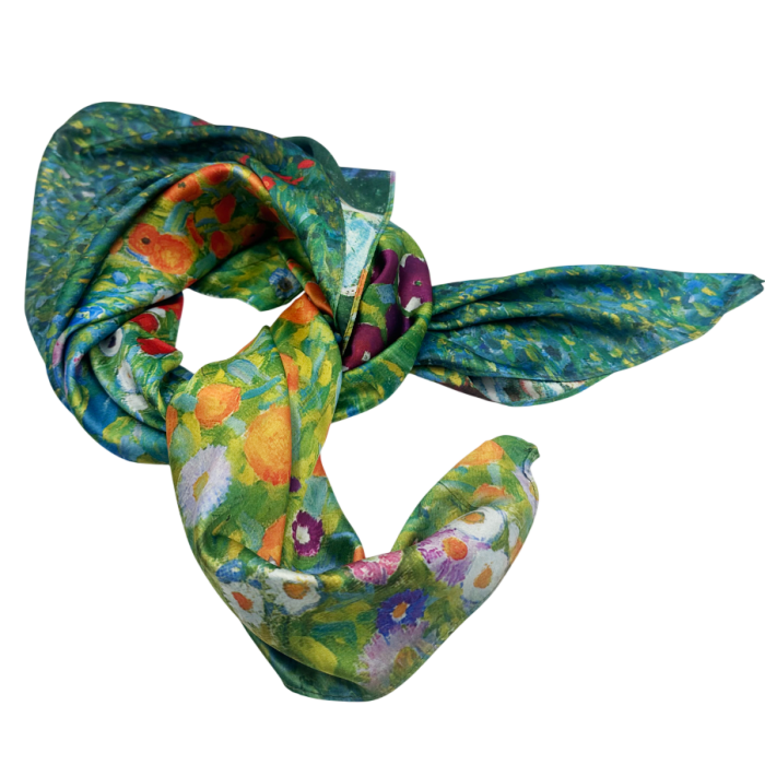 Esarfa dama ODETTE cu peisaj si motive florale [2]