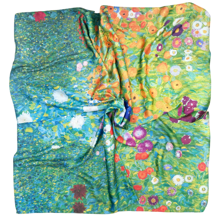 Esarfa dama ODETTE cu peisaj si motive florale [4]