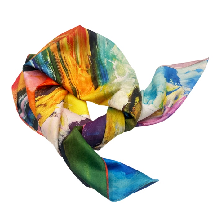 Esarfa cu maci PHOEBE, Cu 2 fete, 70x70cm [4]