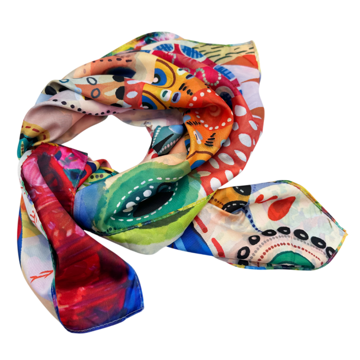 Esarfa dama POSITANO, Cu 2 fete, 70x70cm [4]