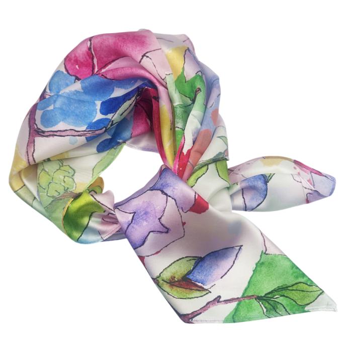 Esarfa dama TRACY cu flori fucsia [2]