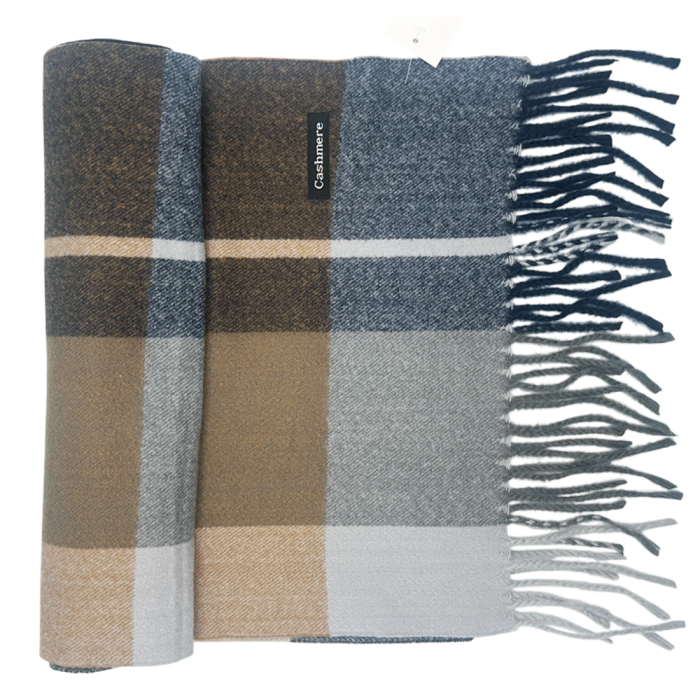 Esarfa ingusta Cashmere TERRY, Maro Bleumarin, 36x180cm [1]