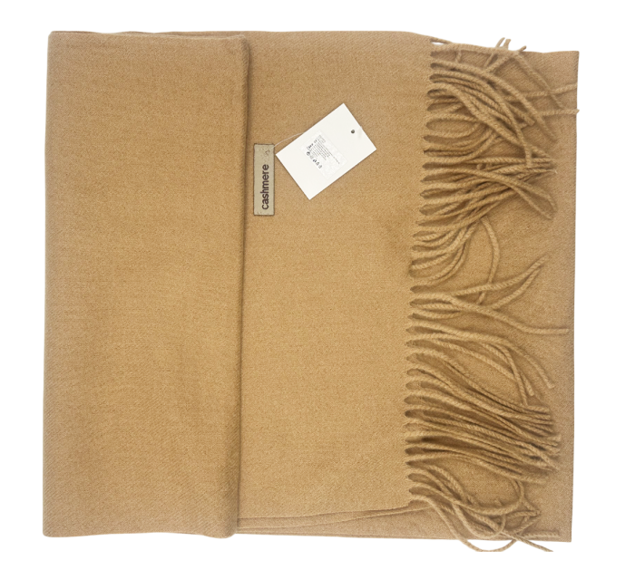Esarfa ingusta cu franjuri Cashmere ROYAL, Camel [2]