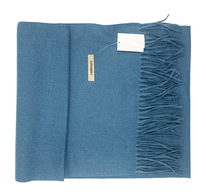 Esarfa ingusta cu franjuri Cashmere ROYAL, Albastru [2]