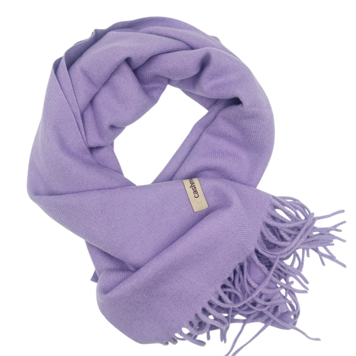 Esarfa ingusta cu franjuri Cashmere ROYAL, Mov [1]