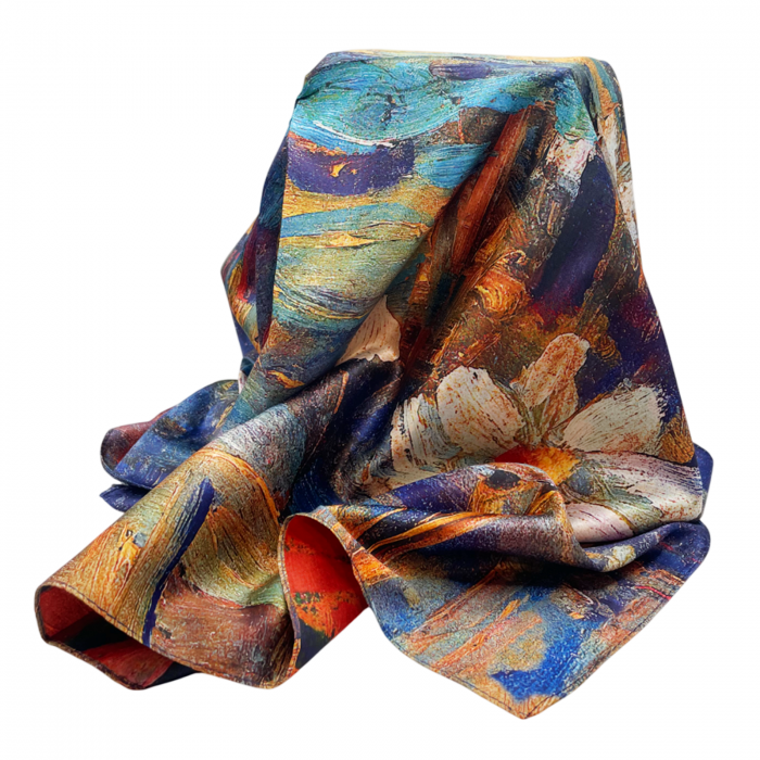 Esarfa matase ADELAIDE cu 2 fete, 70x70cm [4]