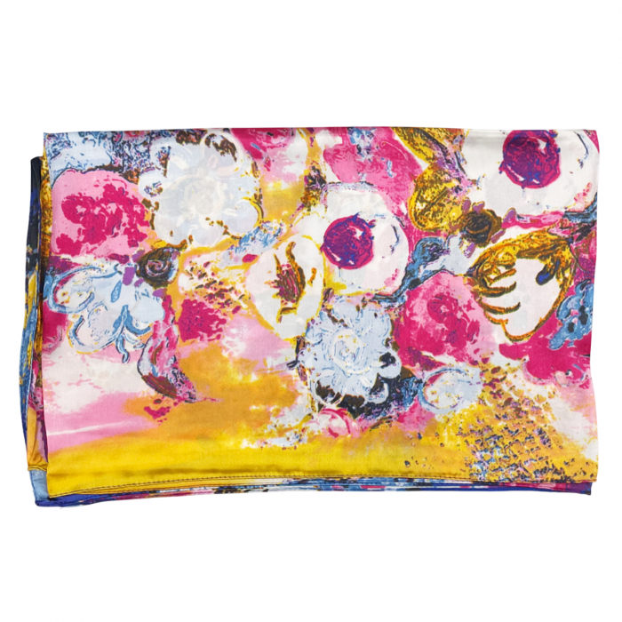 Esarfa matase ALEJANDRA, Albastru, 50x160cm [2]