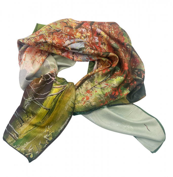 Esarfa matase ALEXIS cu 2 fete, 70x70cm [1]