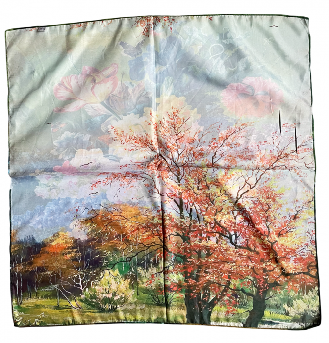 Esarfa matase ALEXIS cu 2 fete, 70x70cm [3]