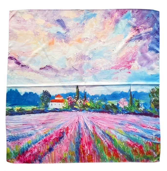 Esarfa matase INGRID cu 2 fete, 70x70cm [5]