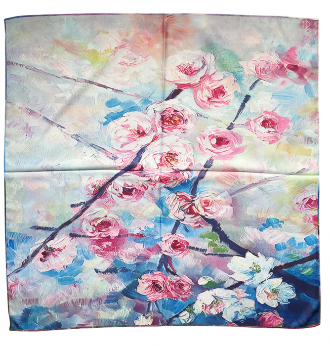 Esarfa matase INGRID cu 2 fete, 70x70cm [4]