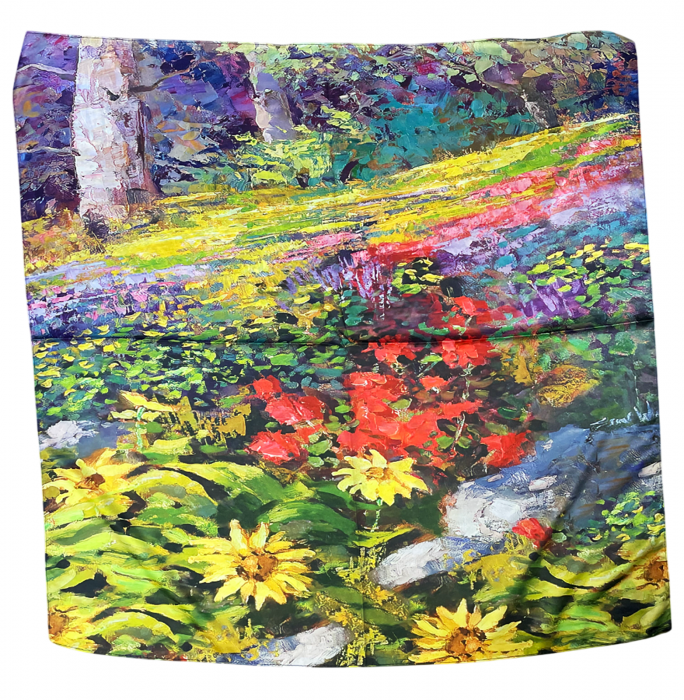 Esarfa matase BEATRICE cu 2 fete, 70x70cm [5]