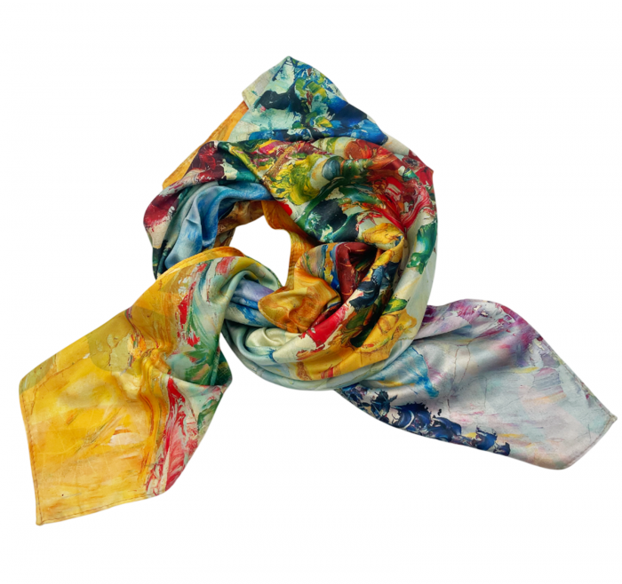 Esarfa matase ZULU cu 2 fete, 70x70cm [2]